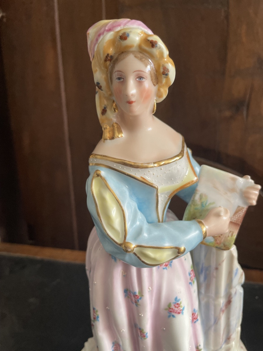 Paire de statue porcelane jacob petit-photo-2