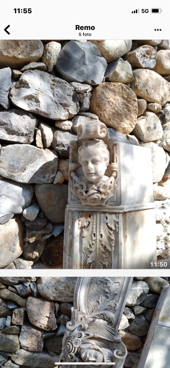 Cheminier en marbre XVIII siecle-photo-2