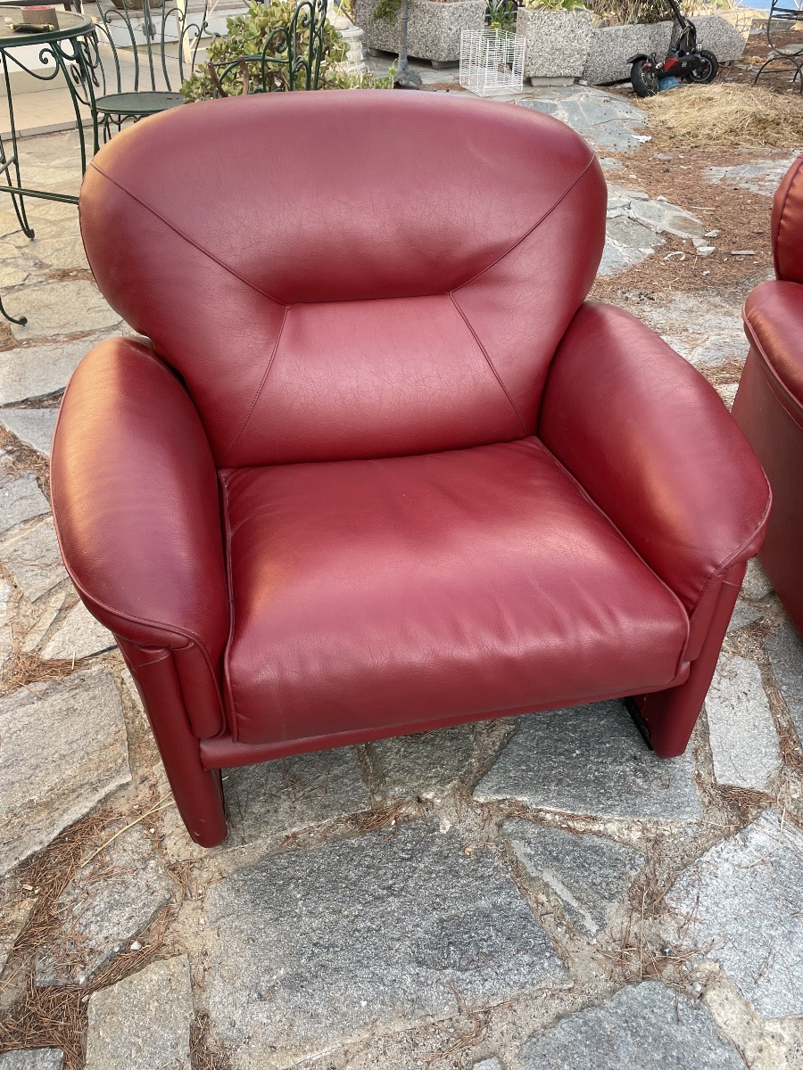 Pair Of Armchairs Design 80s-photo-2