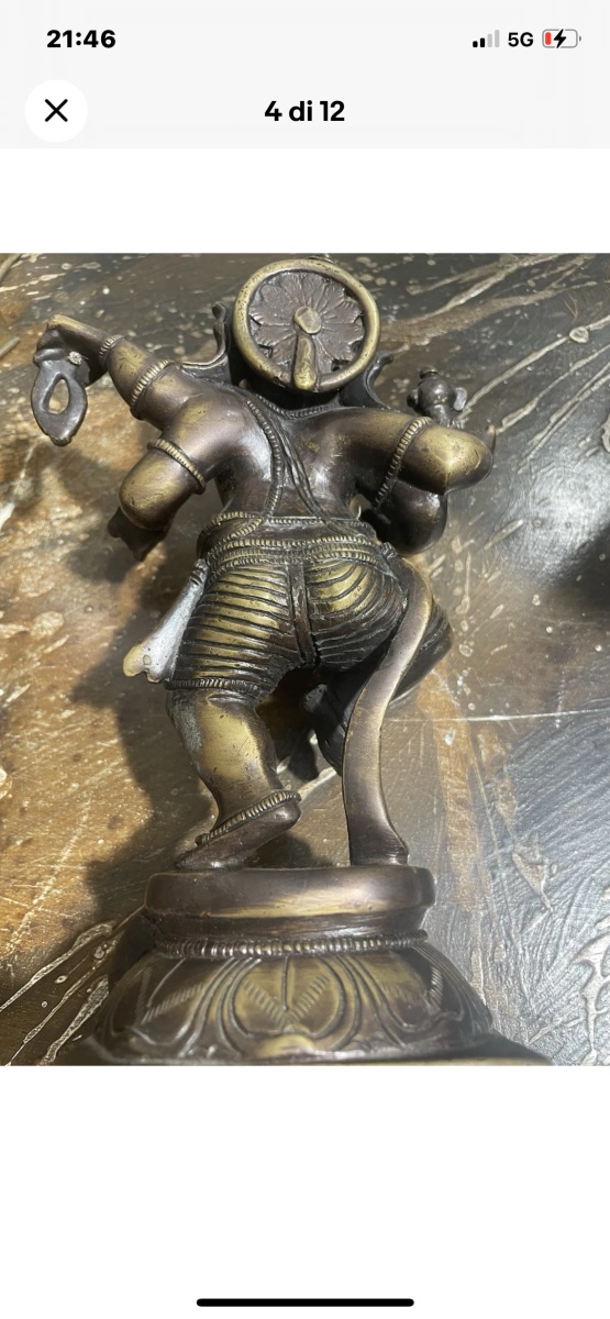 Statue Ganesha en bronze tibet-photo-3