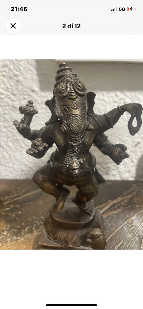 Statue Ganesha en bronze tibet-photo-4