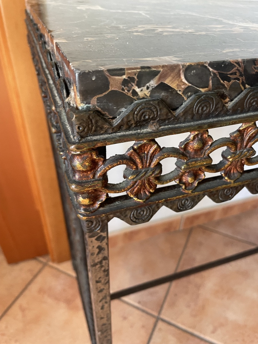 Wrought Iron Console Art Deco 1920/30-photo-2