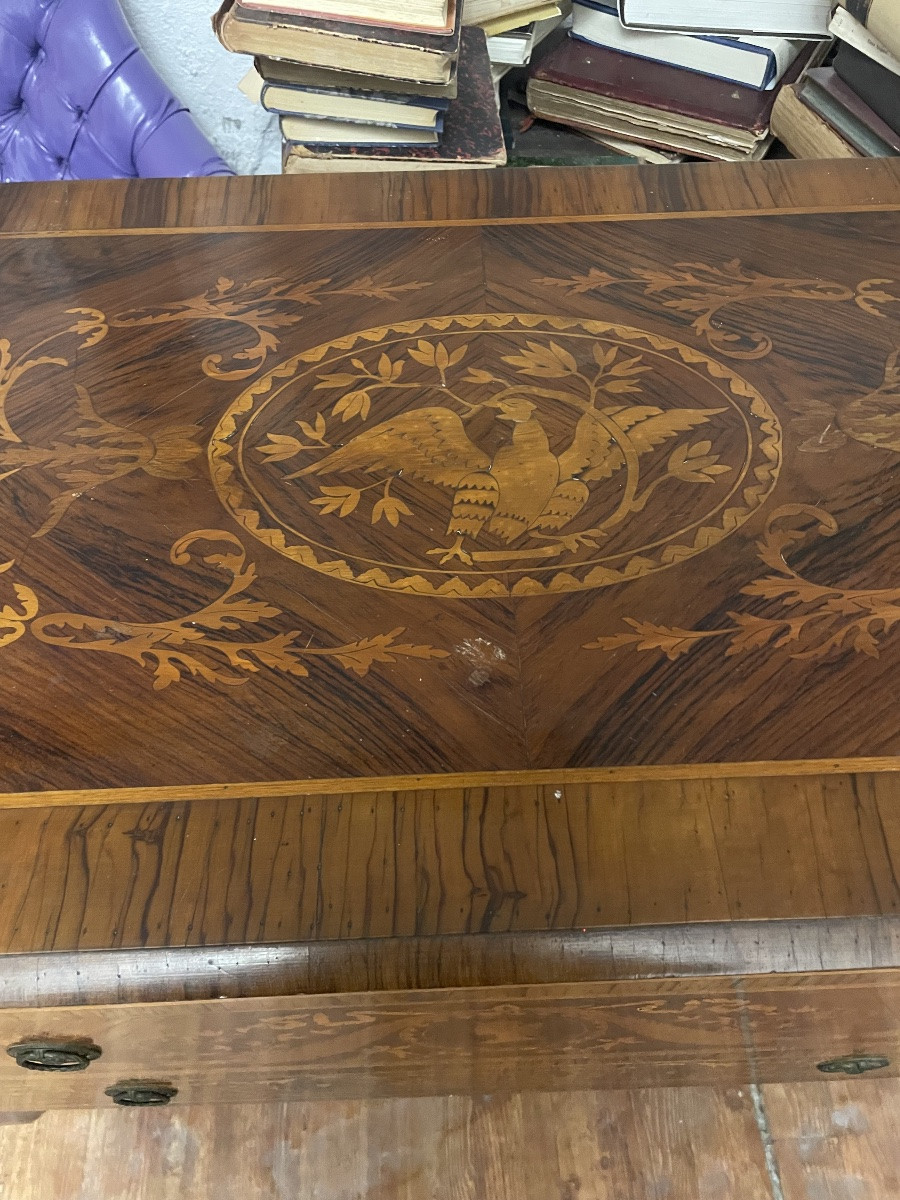 Commode marqueterie italienne styl louis XVI-photo-1