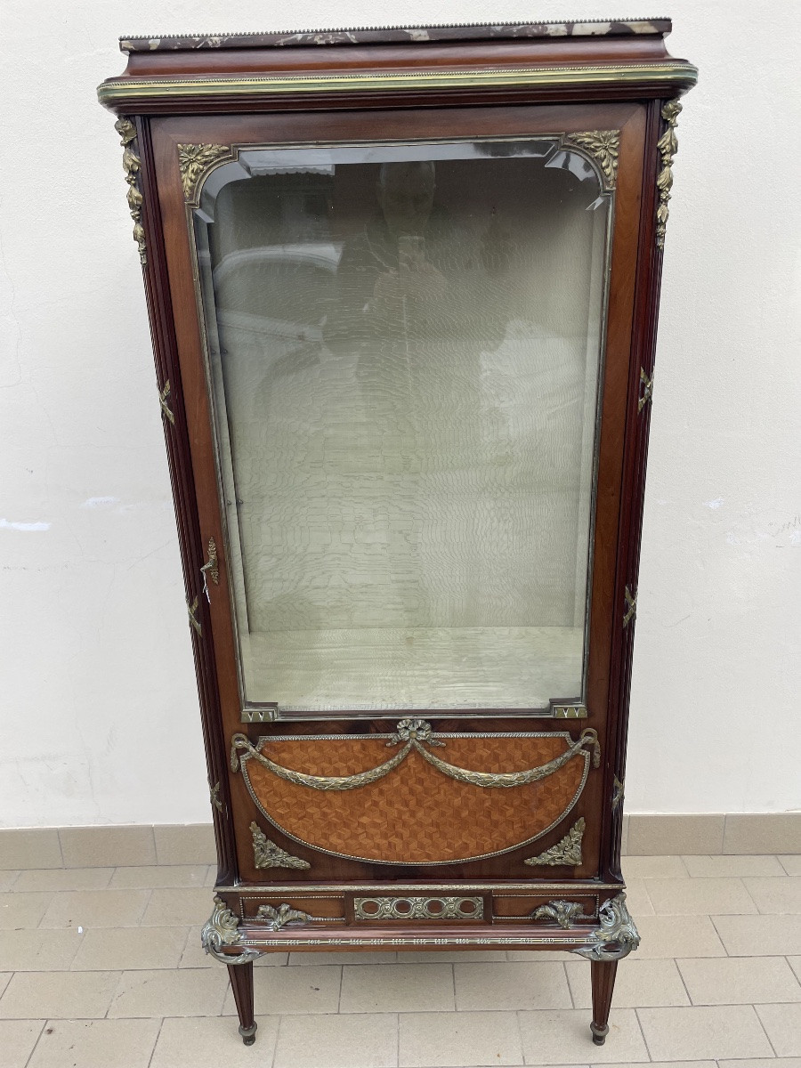 Vitrine Napoleon trois a marqueterie-photo-2