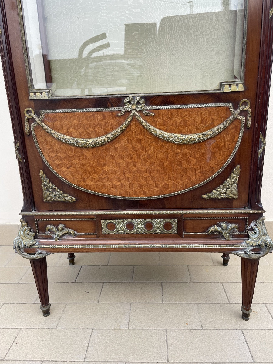 Vitrine Napoleon trois a marqueterie-photo-3