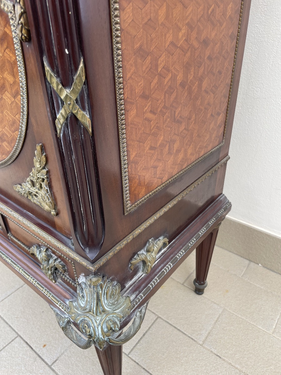 Vitrine Napoleon trois a marqueterie-photo-4