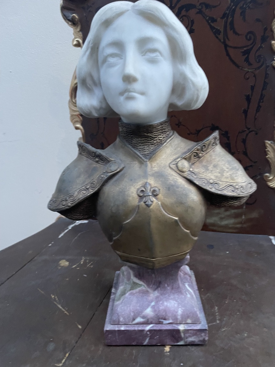 Buste marbre signe Gori Paris-photo-2