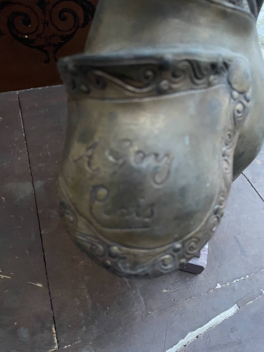 Buste marbre signe Gori Paris-photo-4