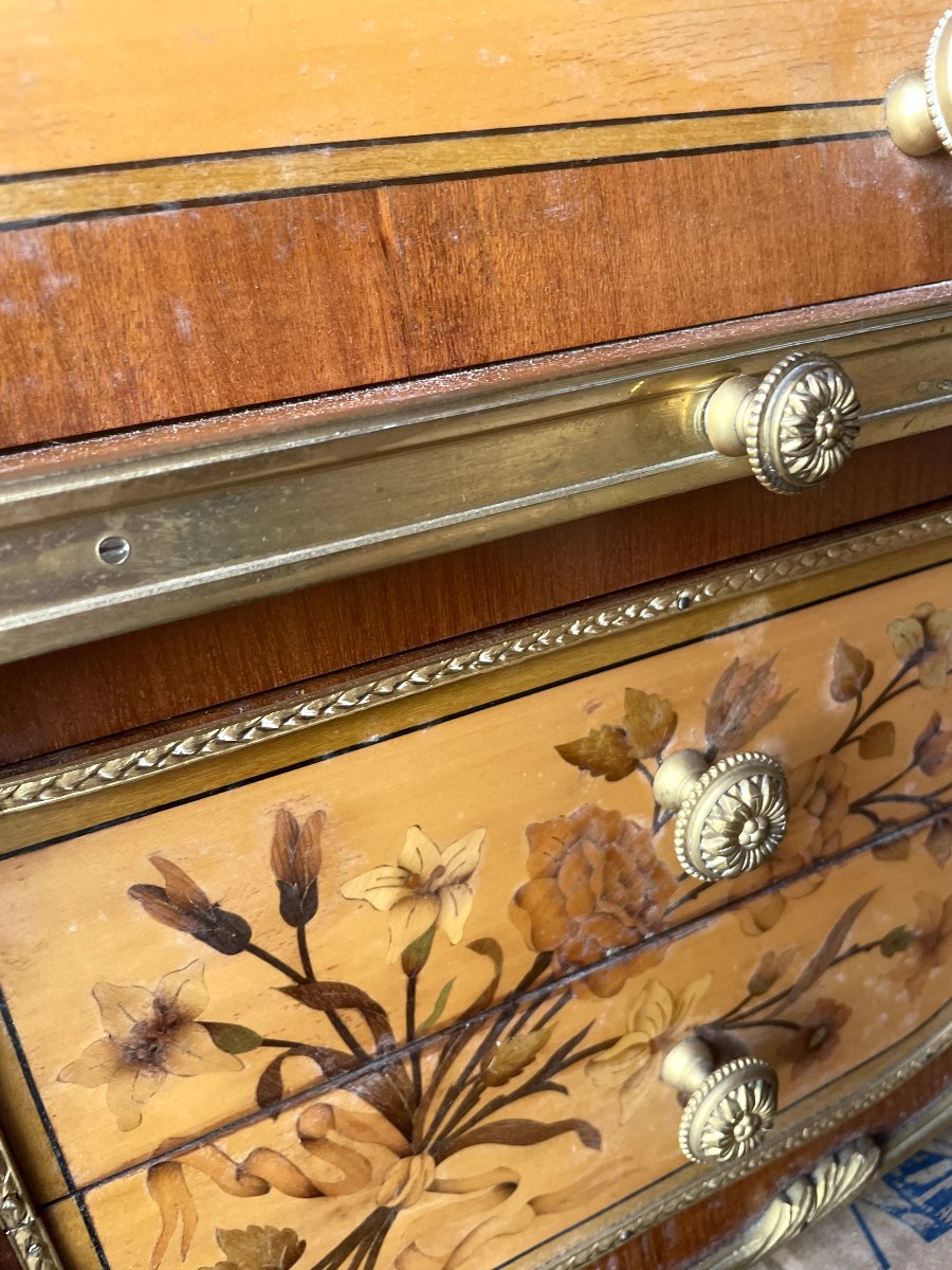 Louis XV-style Cylindrical Writing Desk-photo-4