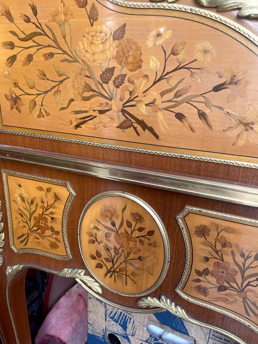 Louis XV-style Cylindrical Writing Desk-photo-2