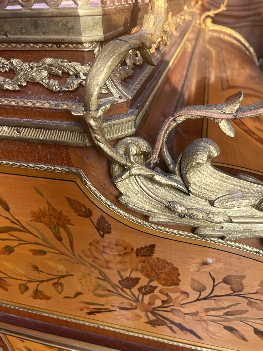 Louis XV-style Cylindrical Writing Desk-photo-4