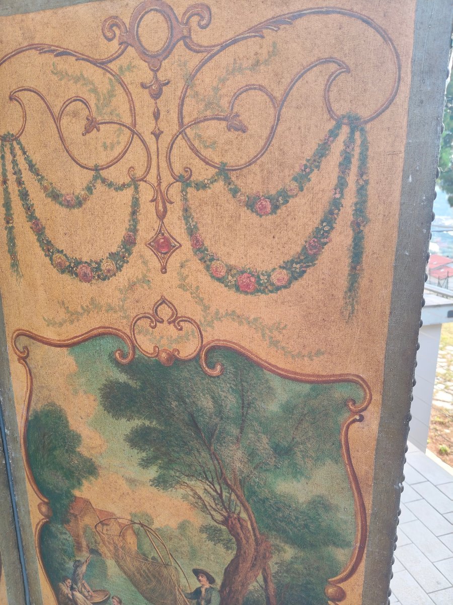 Paravent peintre epoque 19 siecle-photo-4