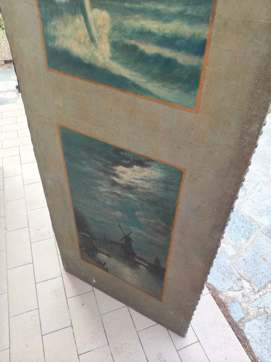 Paravent peintre epoque 19 siecle-photo-5