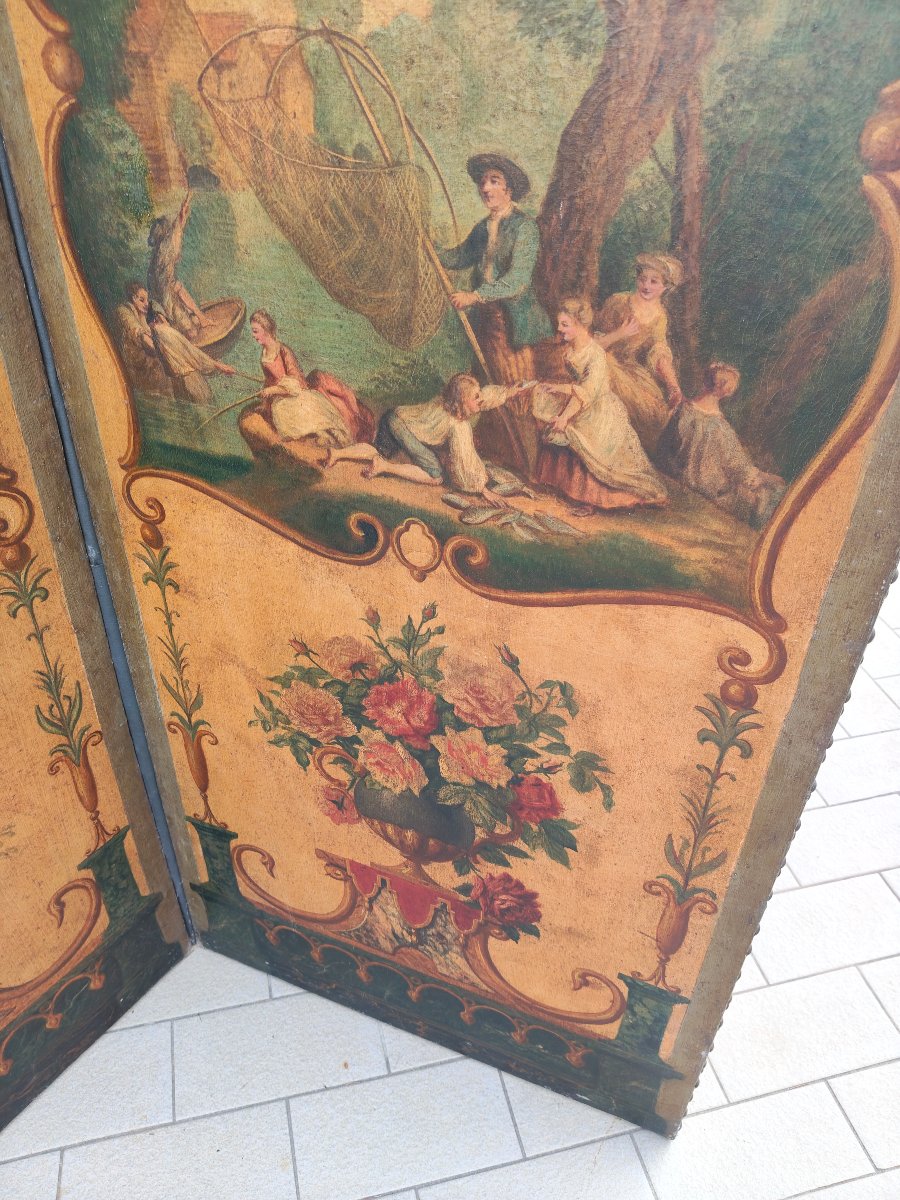 Paravent peintre epoque 19 siecle-photo-6