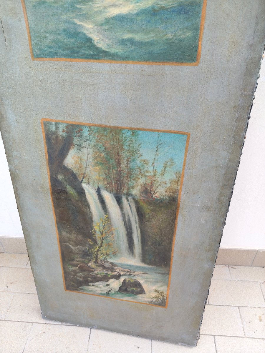Paravent peintre epoque 19 siecle-photo-7