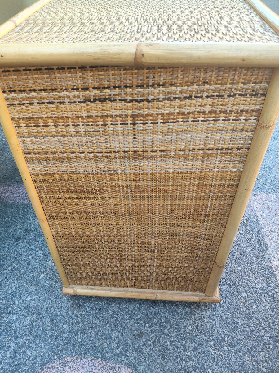Commode en ratin signee Dalvera-photo-6