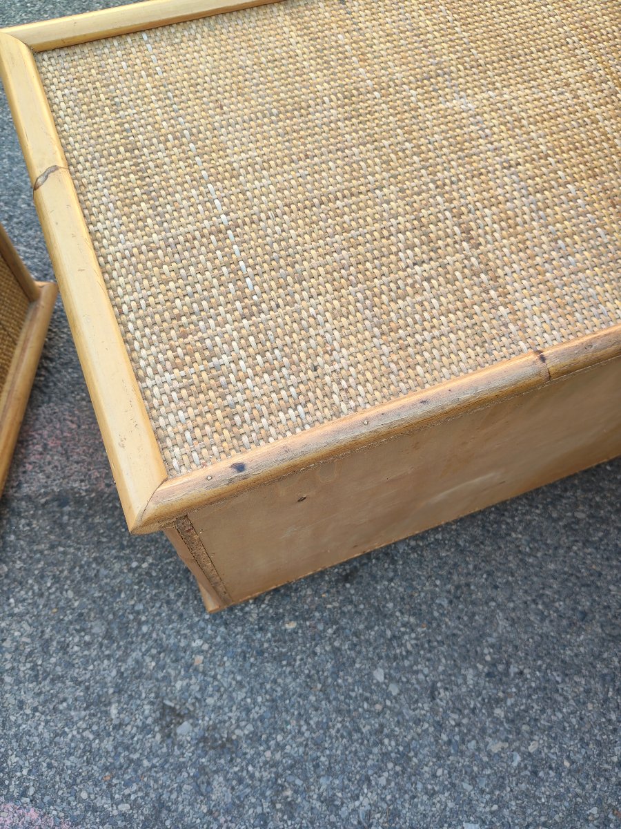 Paire des chevet en ratin -photo-2