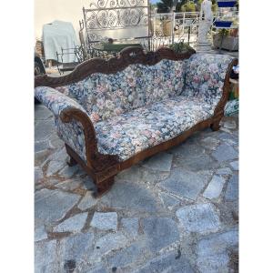 Carlo X Walnut Sofa XIX Century