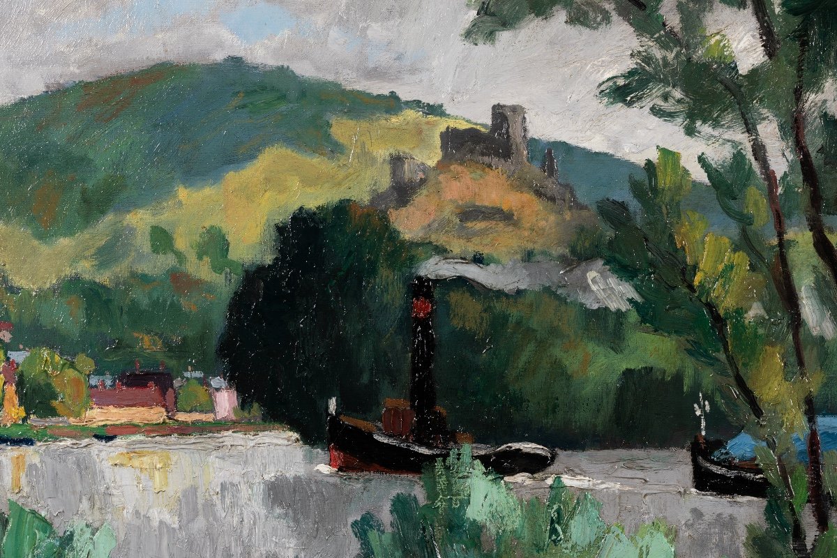 René Sautin (1881-1968) - The Seine Aux Andelys-photo-5