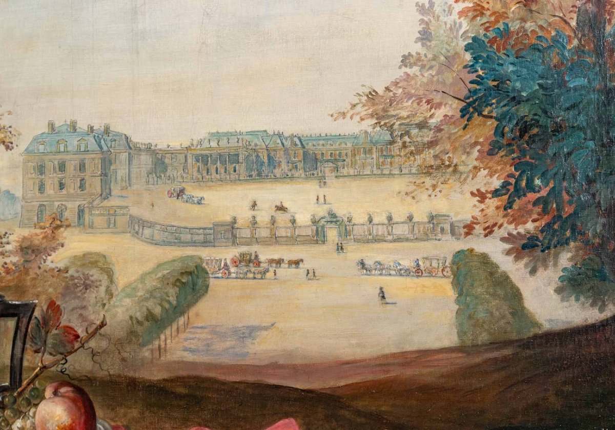 Charles Henry Tenré (1854-1926) - View Of The Palace Of Versailles From The Place d'Armes-photo-3