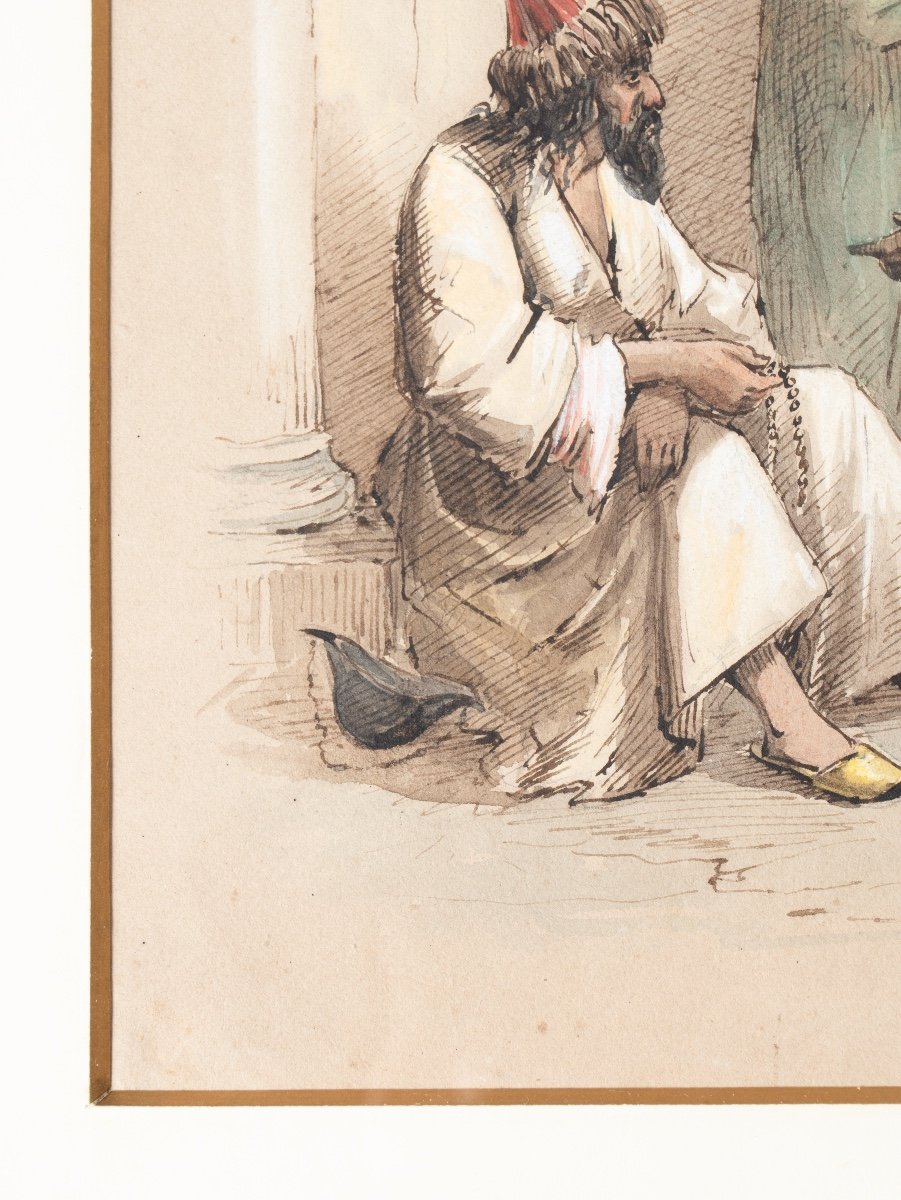 Turkish Men, Giovanni Jean Brindesi (1826 – 1888)-photo-6