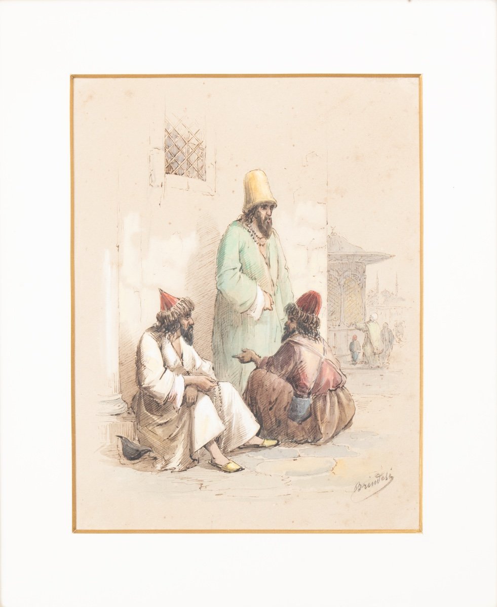 Turkish Men, Giovanni Jean Brindesi (1826 – 1888)