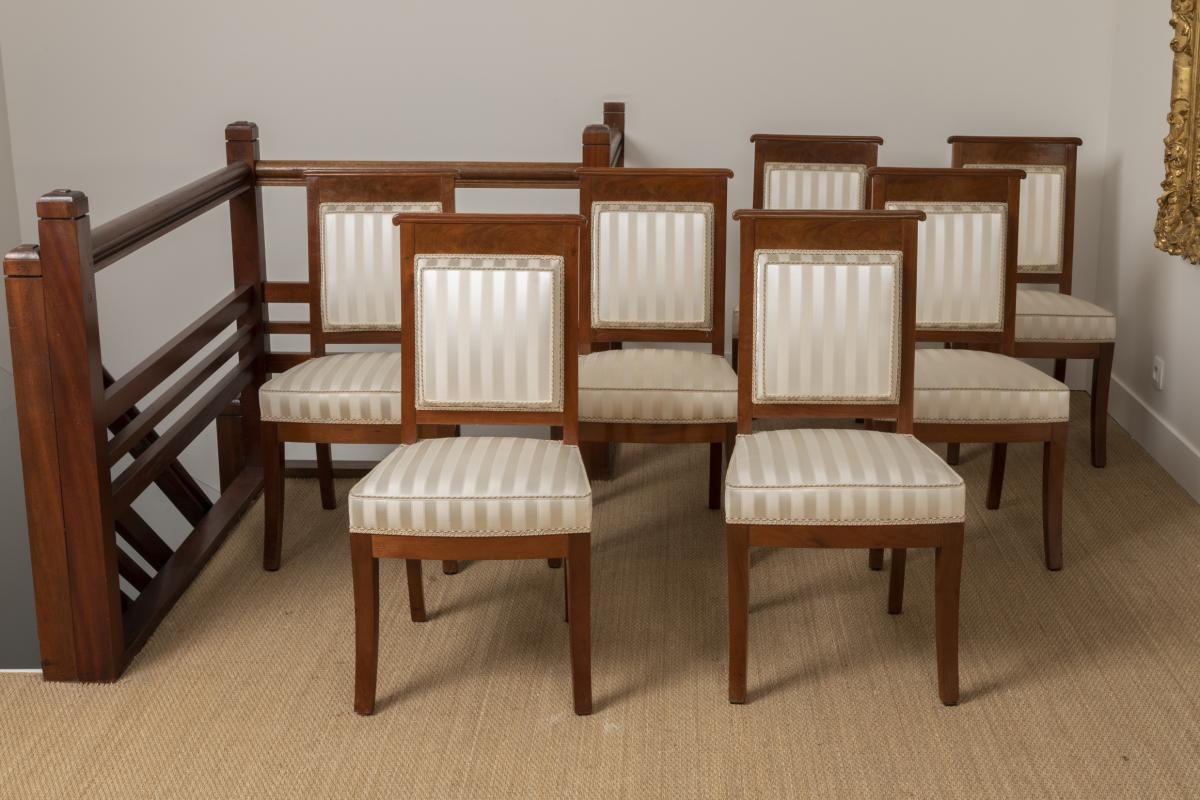 Suite de Six Chaises d'époque Empire -photo-4