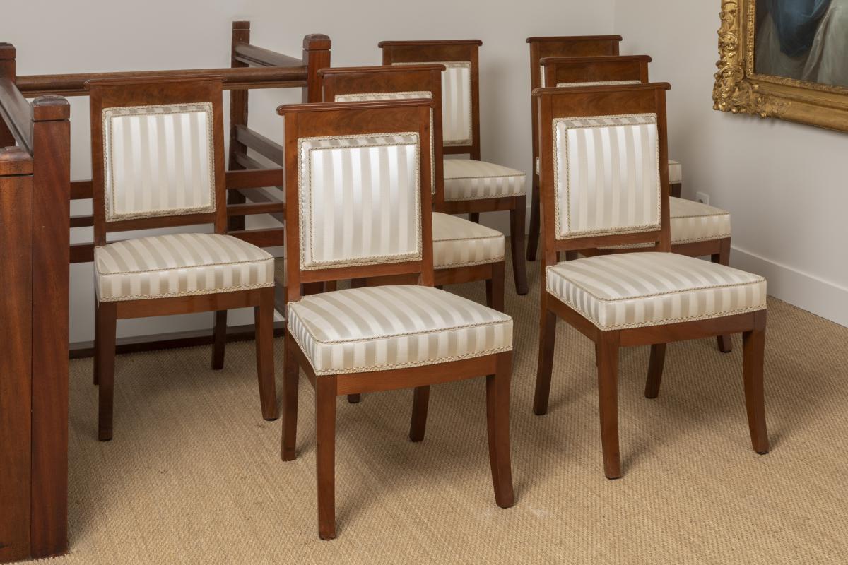 Suite de Six Chaises d'époque Empire -photo-5
