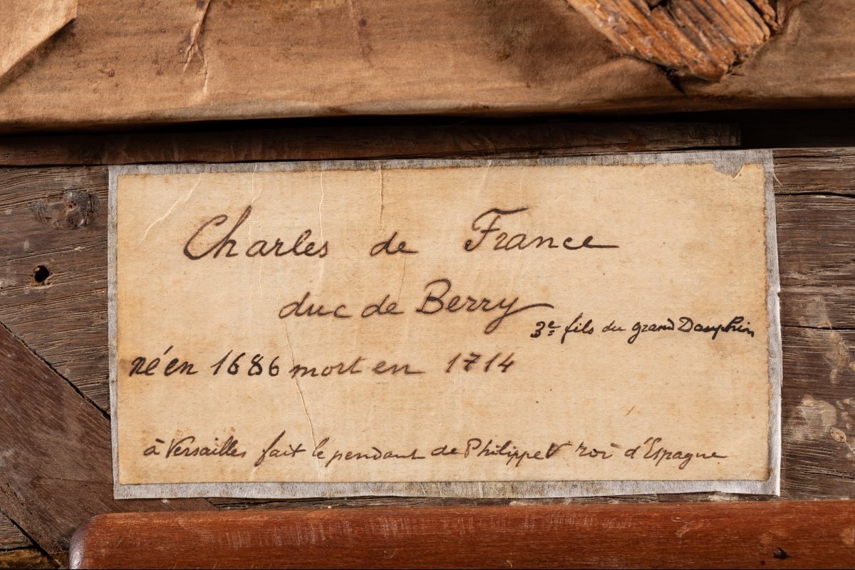 Portrait Said Of Duke Of Berry - French School Around 1700-photo-2