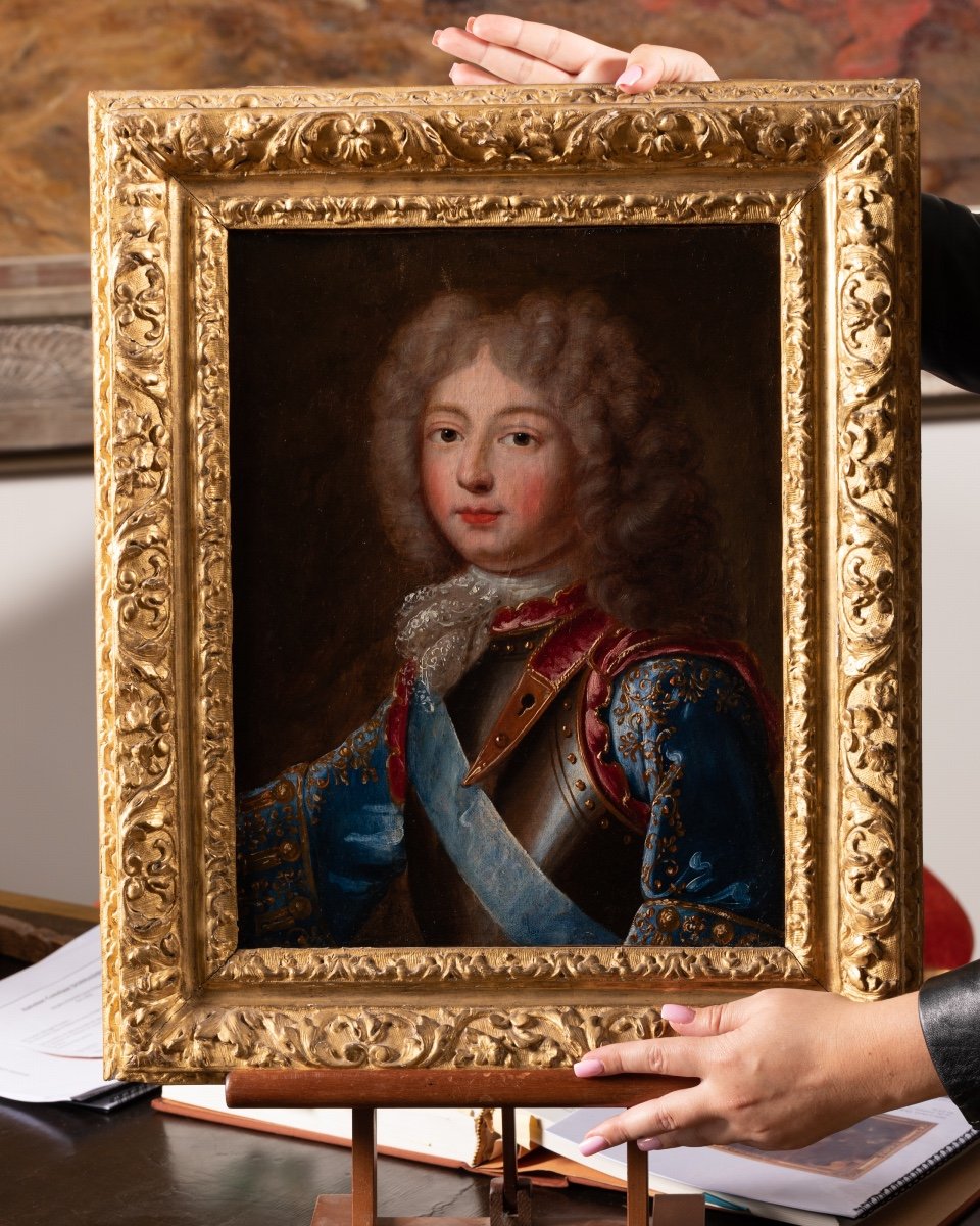 Portrait Said Of Duke Of Berry - French School Around 1700-photo-5