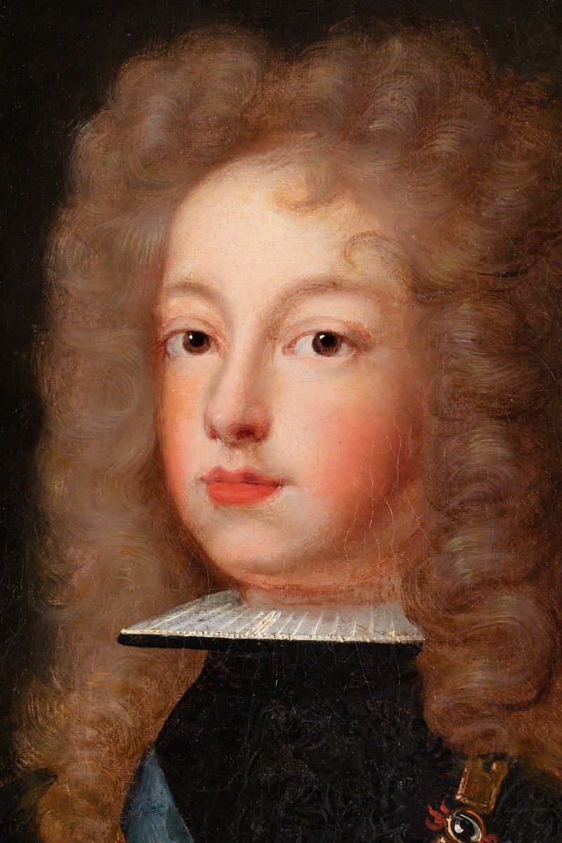 Portrait Of Philippe V Of Spain - French School Around 1700-photo-3