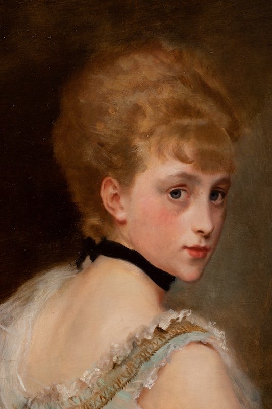 Gustave Jacquet (1846-1909) - Portrait D’une Jeune Fille-photo-4