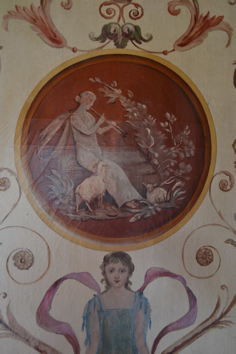 Grand Paravent à 4 vantaux ép. Directoire-photo-2