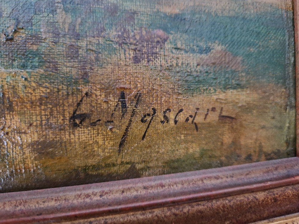 Huile Sur Toile De Gustave Mascart-photo-4
