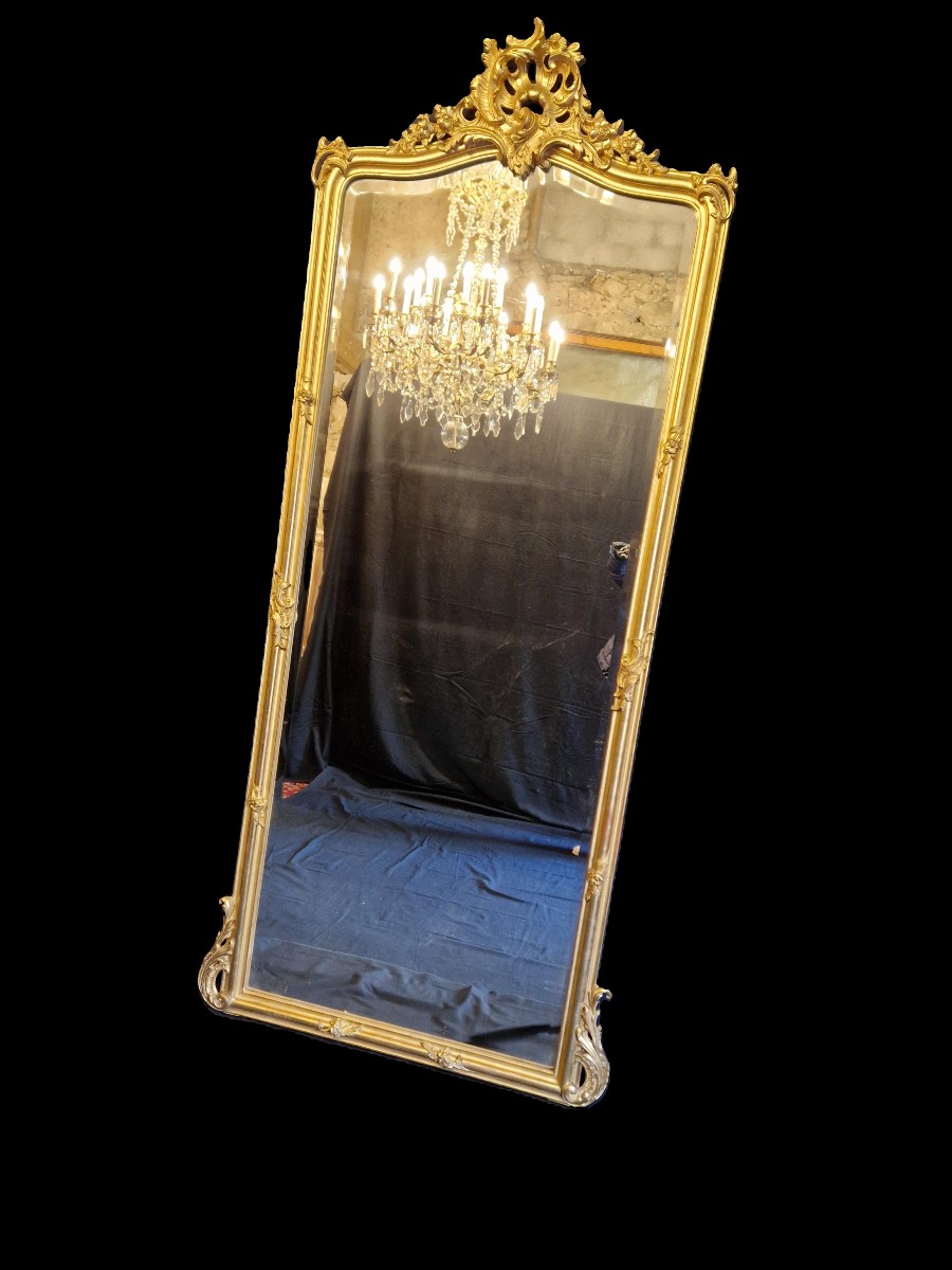 Large Rocaille Mirror - 19th Century-photo-2