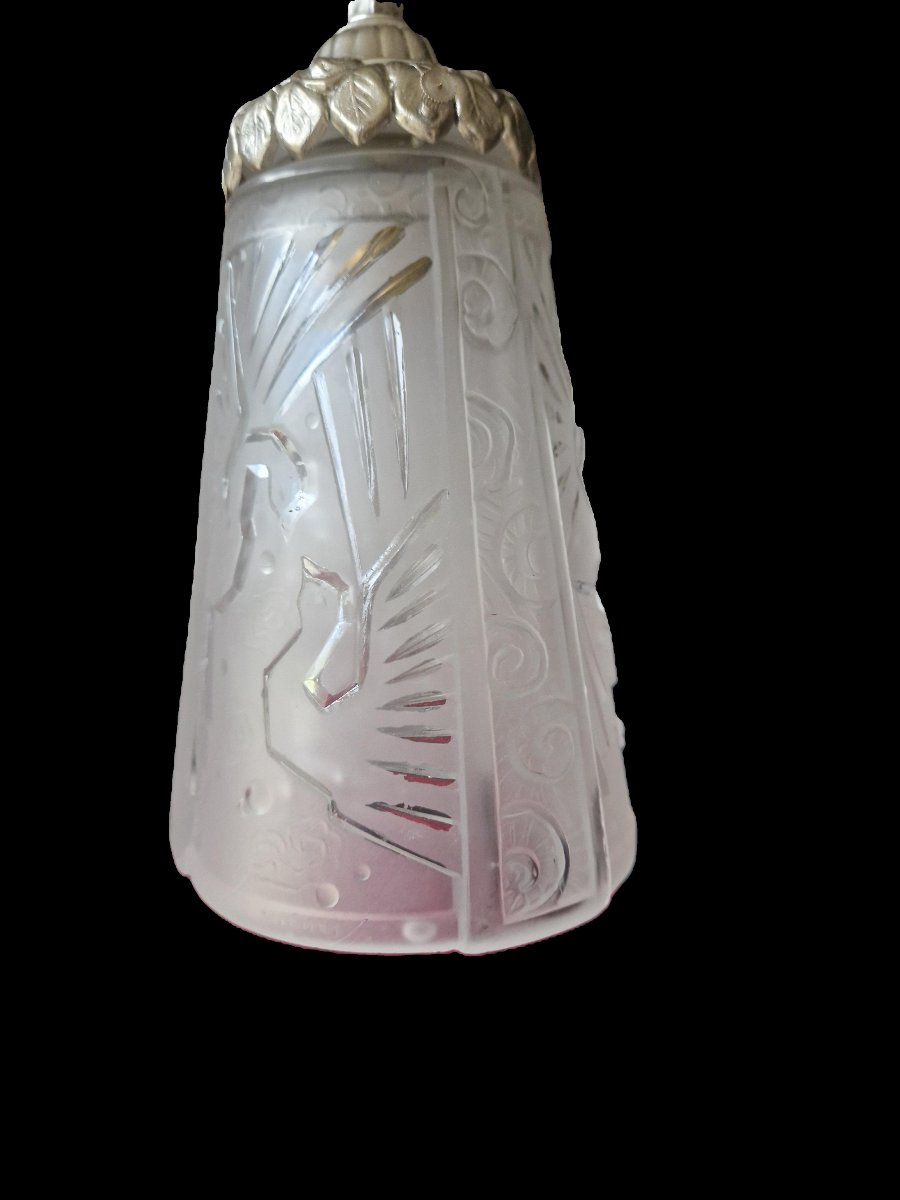 Art Deco Chandelier By Muller Frères Lunéville-photo-1