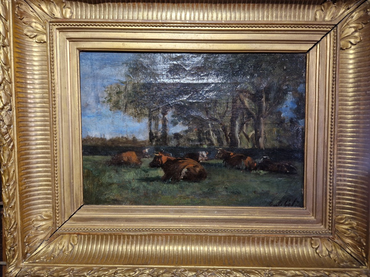 Huile Sur Toile XIXème Siècle - Gustave Colin