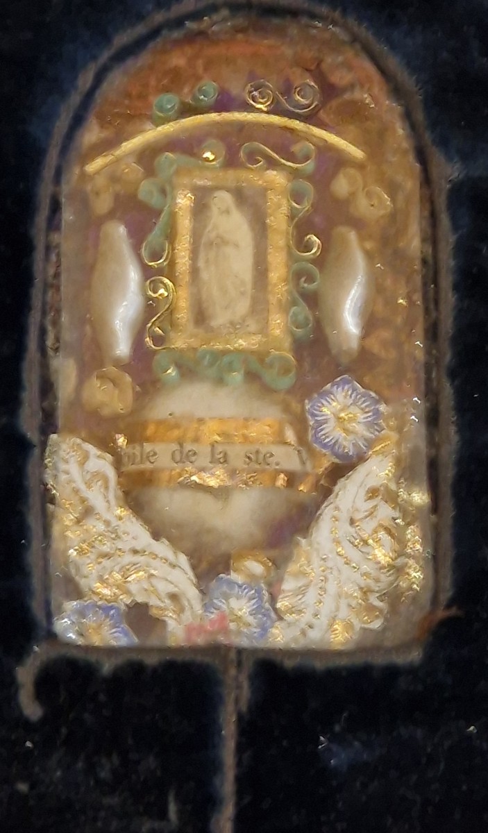 Reliquaire - Voile De La Sainte Vierge - XIXème-photo-3
