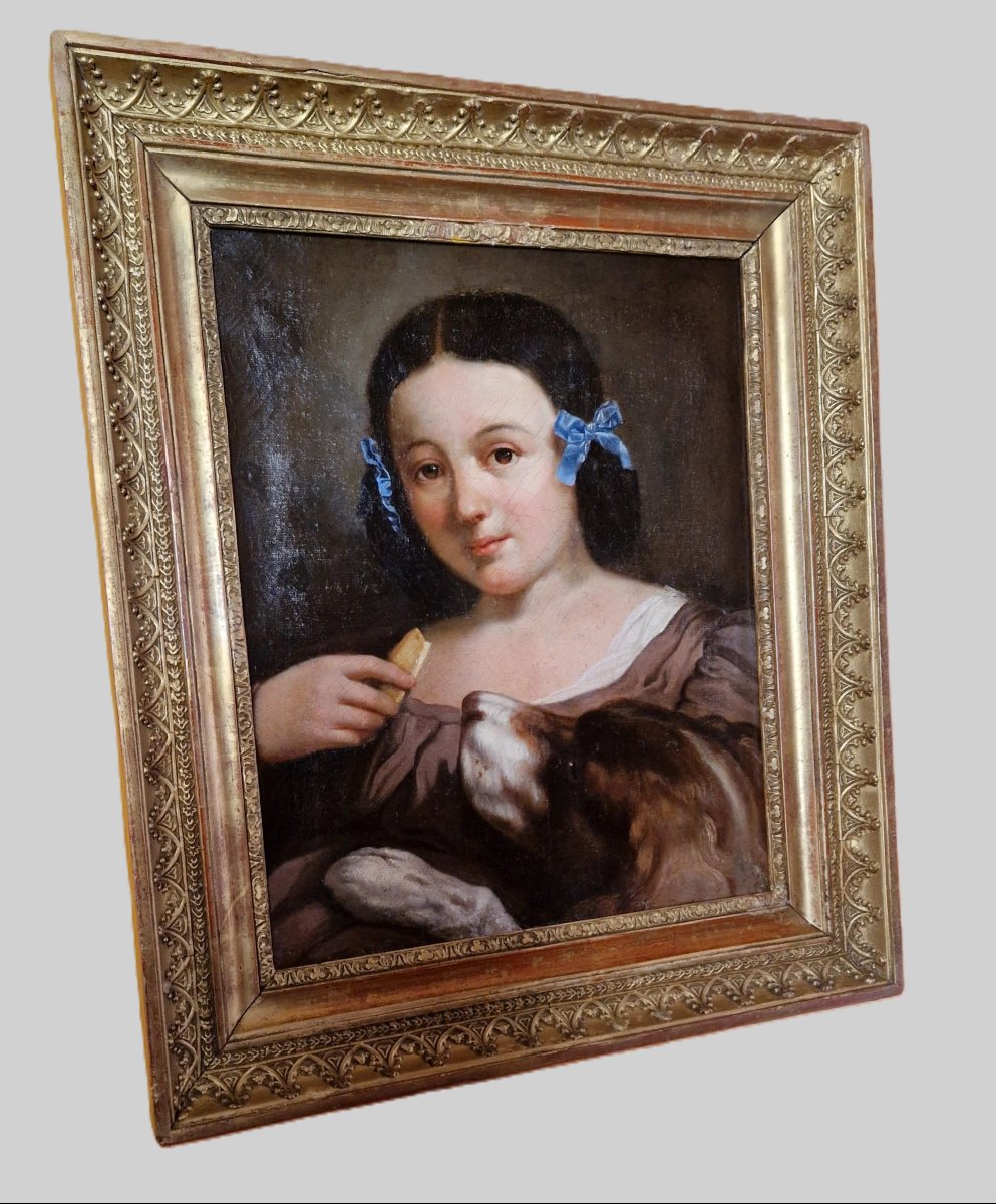 Portrait de Jeune Fille Début XIXème -photo-2