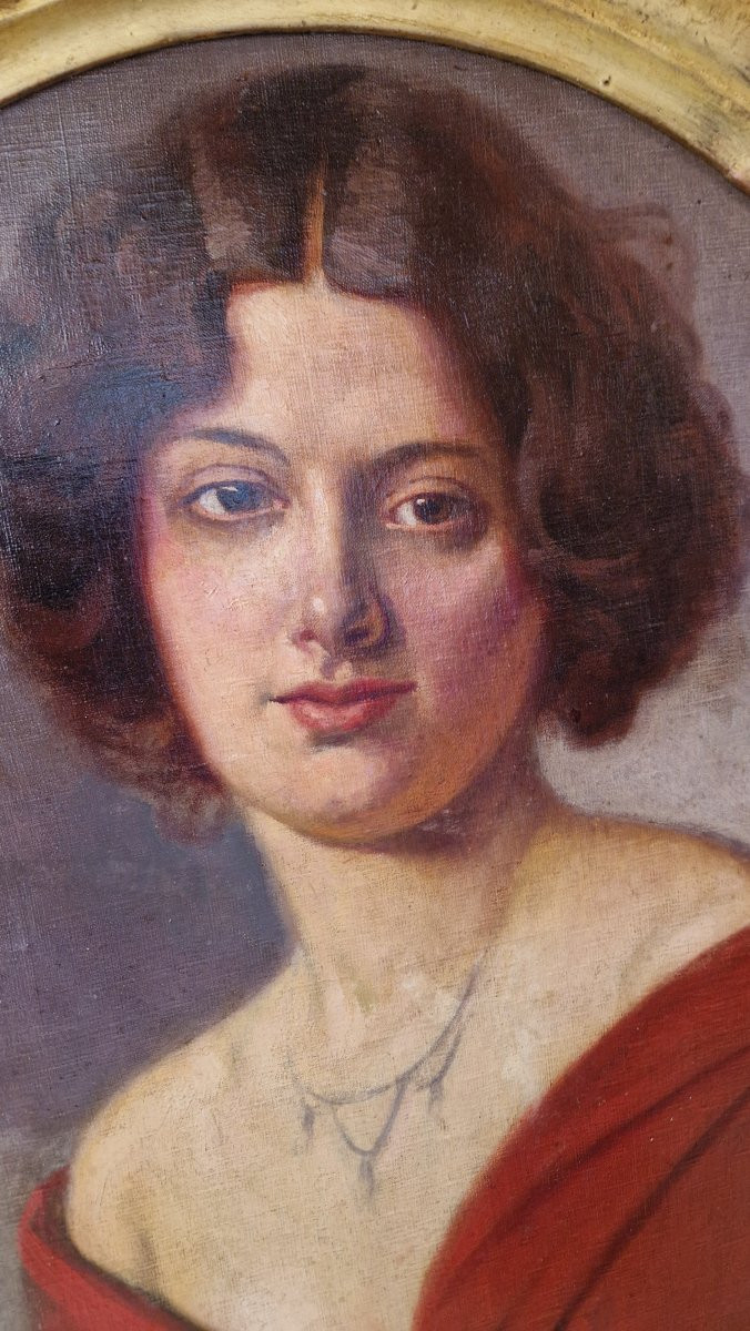 Portrait Of A Young Woman - Beginning Of The 20th Century - Art Nouveau Era-photo-4