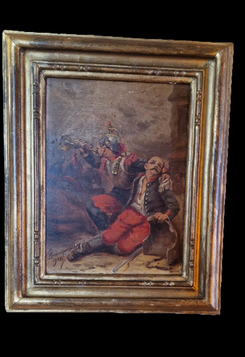 Oil Painting On Panel, 19th Century - Wilfrid Constant Beauquesne-photo-2