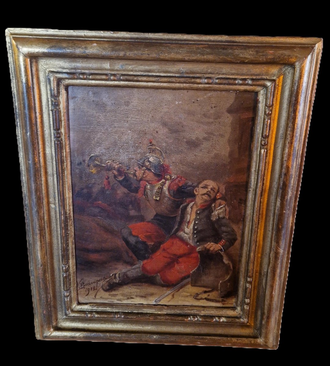 Oil Painting On Panel, 19th Century - Wilfrid Constant Beauquesne-photo-4