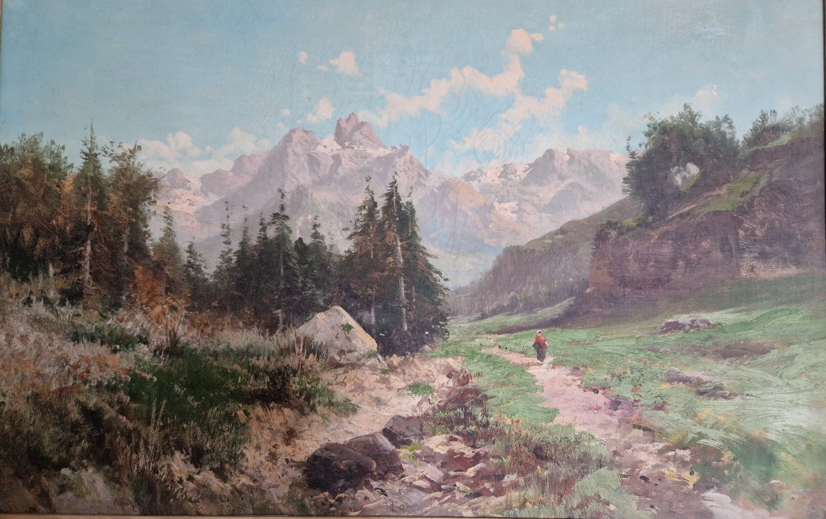 Huile  Sur Toile De Roger Godchaux-photo-4