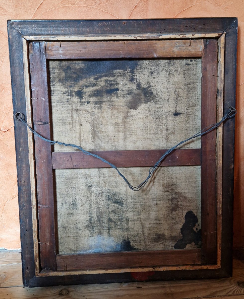 Oil On Canvas - Portrait Of Elisabeth Of France - 19th Century-photo-1