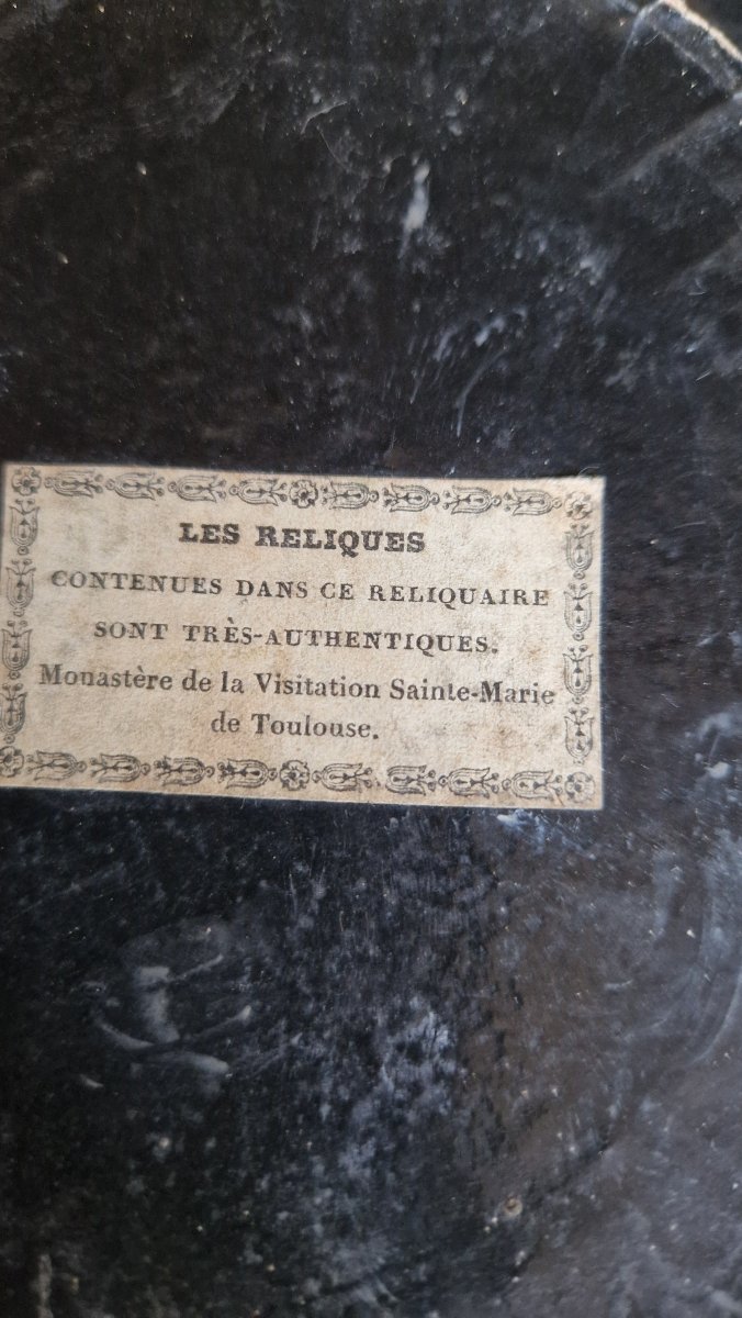 Reliquary Of The Sacred Hearts Of Jesus And Mary - 6 Relics - 19th Century -photo-7