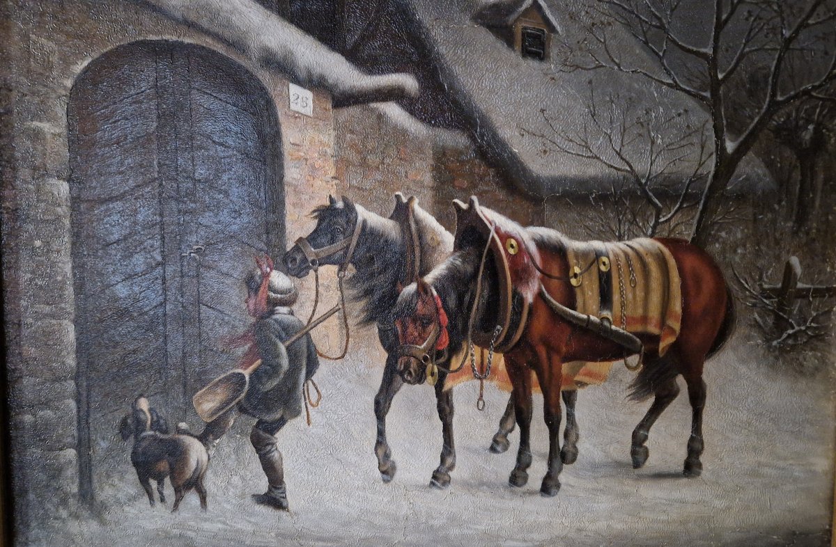 Huile Sur Toile -  De Robert Georgius - XIXème-photo-3