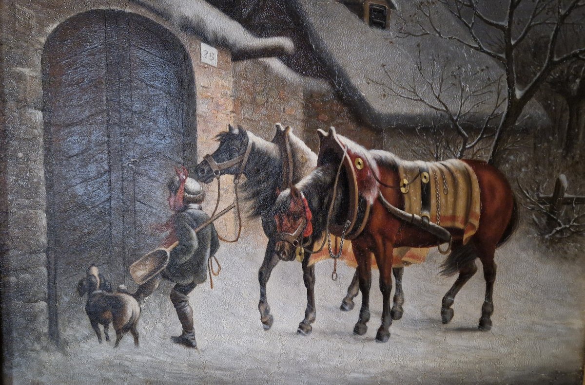 Huile Sur Toile -  De Robert Georgius - XIXème-photo-4