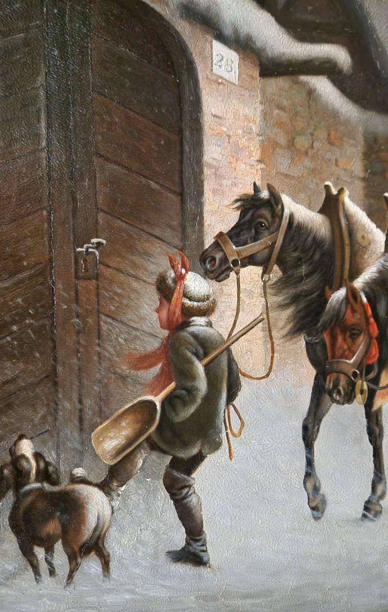 Huile Sur Toile -  De Robert Georgius - XIXème-photo-2