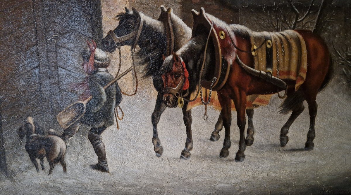 Huile Sur Toile -  De Robert Georgius - XIXème-photo-3