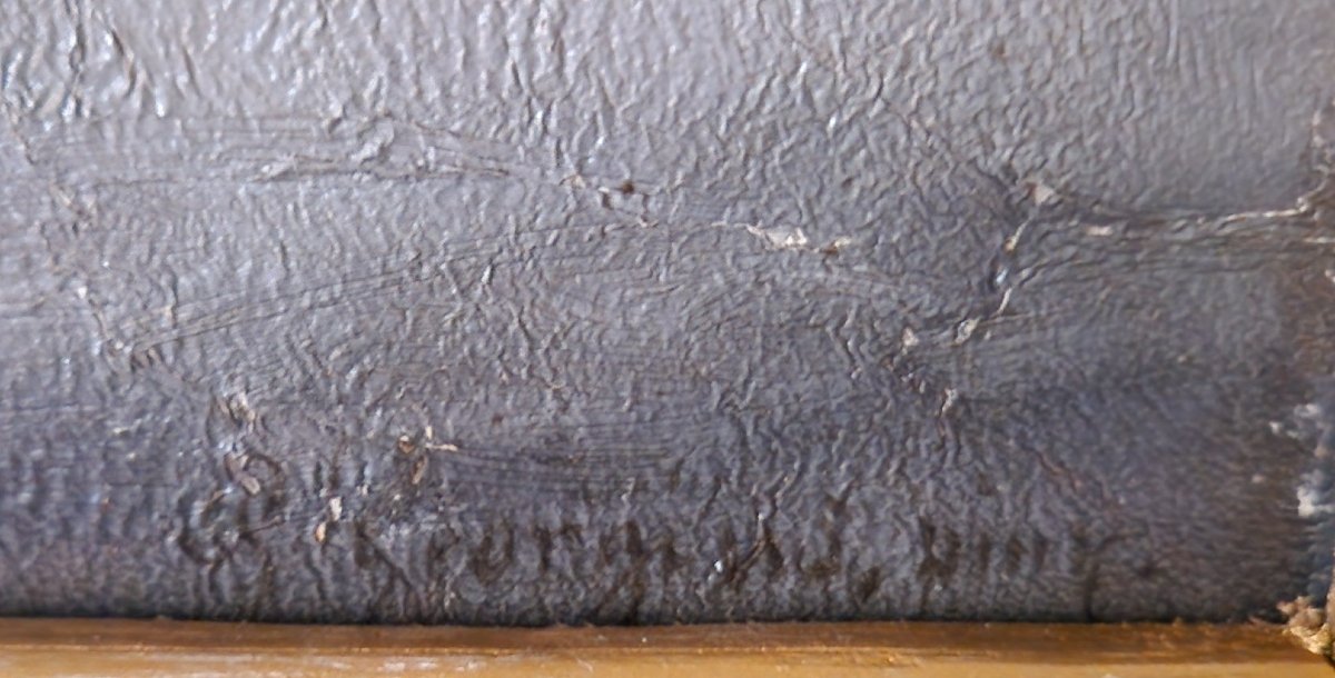 Huile Sur Toile -  De Robert Georgius - XIXème-photo-5